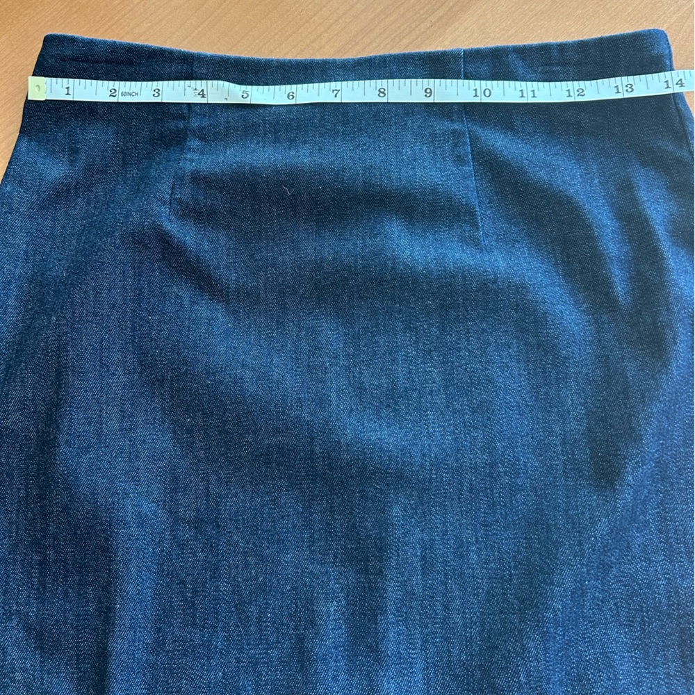 Ann Taylor Dark Blue Denim Pencil Skirt - Picture 6 of 8